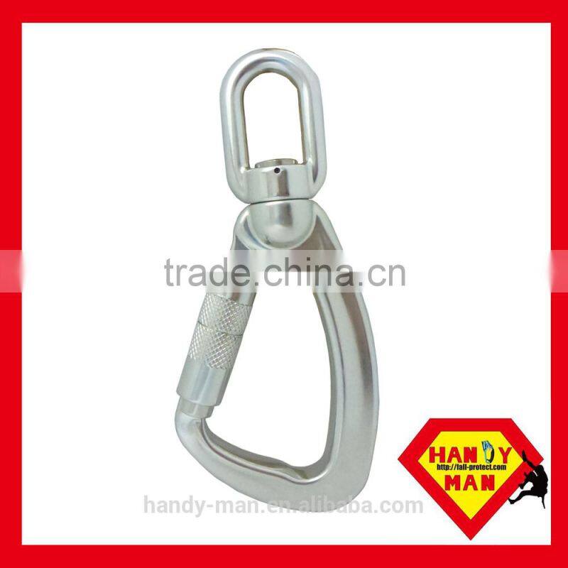 A304DKTL-3 Aluminum Swivel Load Indicator Snap Triple Lock Hook