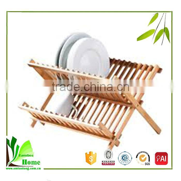 China wholesale custom bamboo roll-up dish drying rack