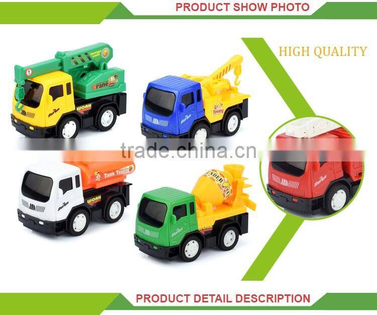 kids small plastic friction power toy diecast truck model