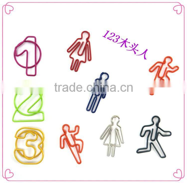 Office stationery human shaped paper clip metal wire clip gifts