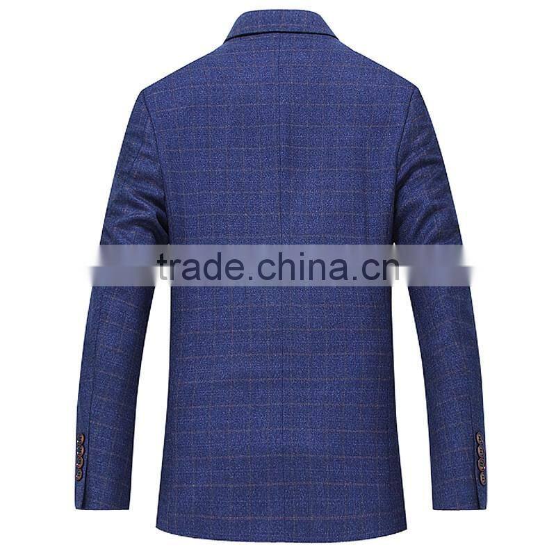 2016 Hot Korean style men's slim fit blazers for man trench coat