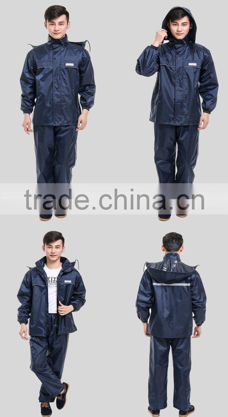 Waterproof workwear custom rain coat security overall safety raincoat