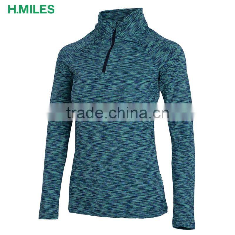 Outdoor half zipper custom sport new pattern t-shirts,long sleeve tshirt