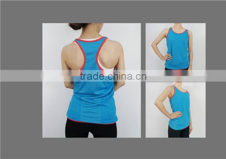 Custom OEM Workout Plain Elastic Cool Dry woman tank top Women Gym Sports Yoga Jogging Tank Top