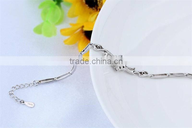 925 sterling silver new design fashion snowflake bracelet