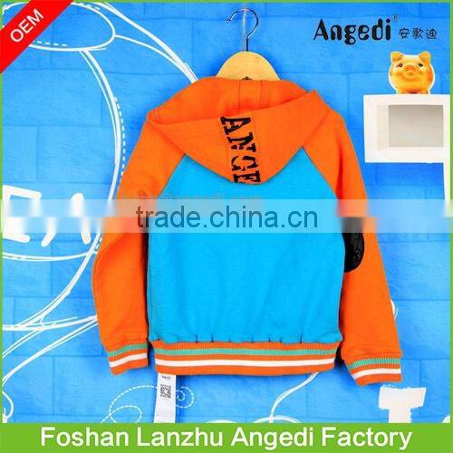 Boy's winter apparel designed hoody baseball jacket fashion and brand designs street boys' overcoat