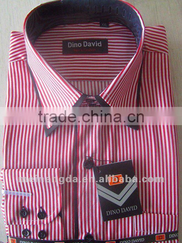 plaid double collar shirt for men