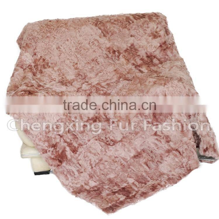 CX-D-50A China Cheap Price Natural Colour Real Sheep Lamb Fur Blanket