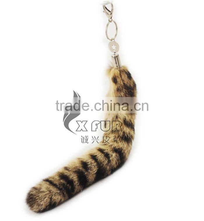 CX-R-27 New Items Customized Genuine Fur Tail Detachable Keychain