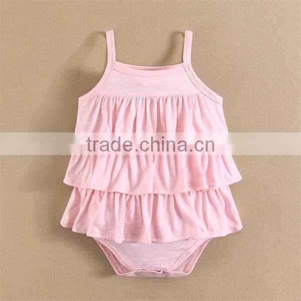 Plain Latest Summer Design 100% Cotton Top Quality Fashion Romper Dress