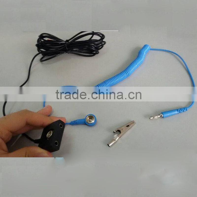 Electronic use antistatic wrist strap and ground cords