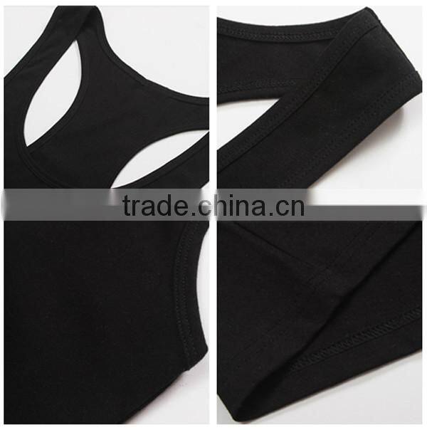 Pure color y back cotton fabric tank top for men