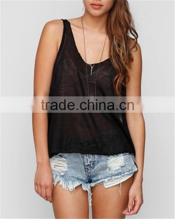 Wholesale Open Side Tank Top Loose Fit Crop Tops