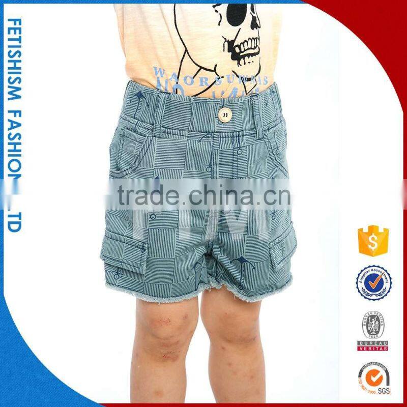 Popular custom boys kids cotton boys jeans shorts