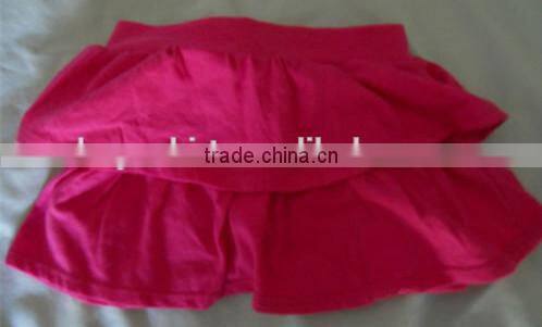 cupcake pageant dresses NEW Girls Skort Tiered Skirt toddler girls ruffle rose red cotton skirt solid color falbala skirt