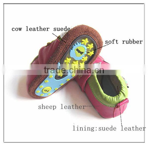 Happy lion rubber sole shoes genuine leather baby rubber shoes