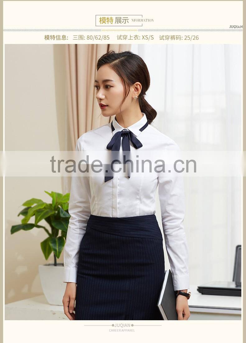 european women office shirt new fashion white blouses