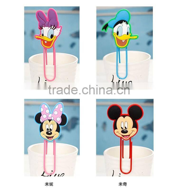 Mickey shape paper clip customizable planner PVC clip
