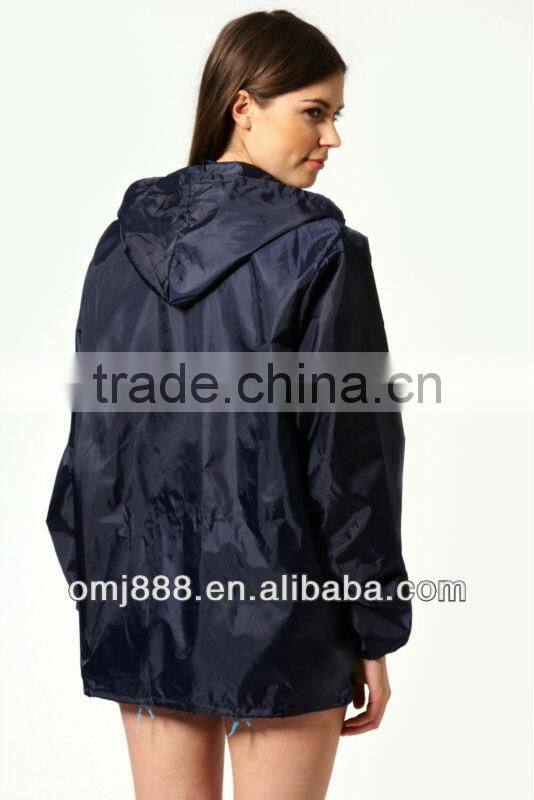 2014 Black long sleeve hood fashion bethany Pac- A- Mac jacket