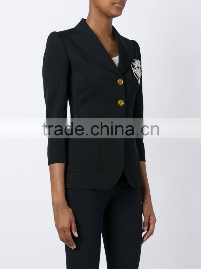 Shandao OEM simple design long sleeve cotton winter women coat model