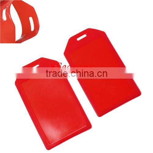 Red Vertical Polyvinylchlorid ID Cards Badges Holders 10.4cm x5.9cm