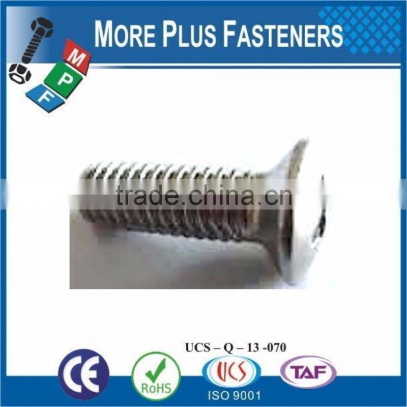 Made in Taiwan Stainless Steel Slotted or Phillips Oval Countersunk Head Machine Screw