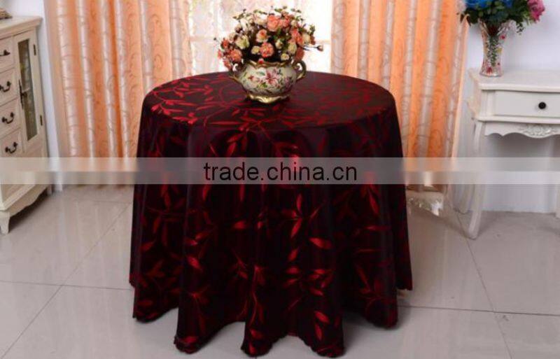 polyester jacquard fabric dinning table cloths for hotel