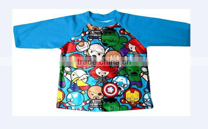 2017 fashion kids Small superman raglan design boys wholesale t- shirts