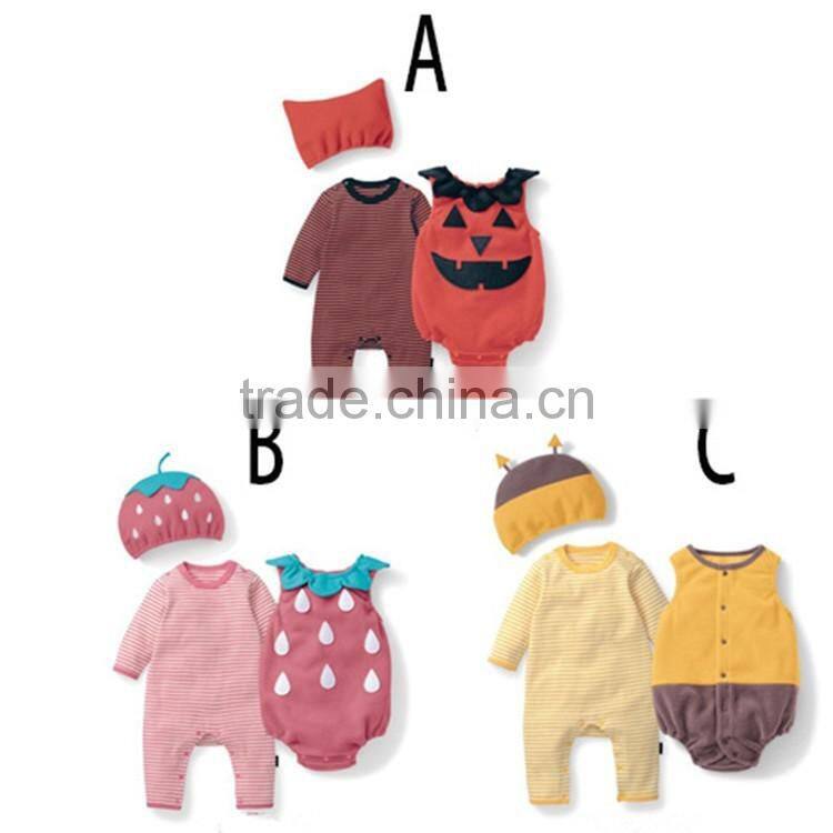 cute baby costum romper set long sleeve hooded baby grow