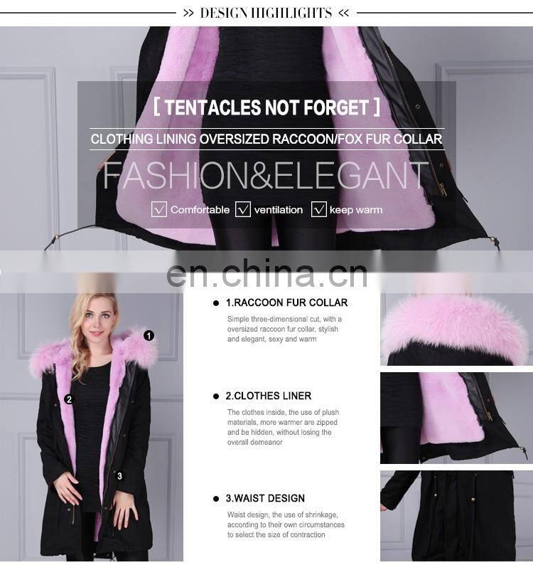 New style winter fur parka fashion elegant fox fur coat