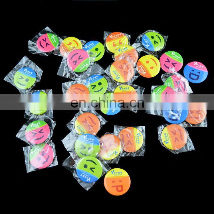 flashing smiley face pin badges
