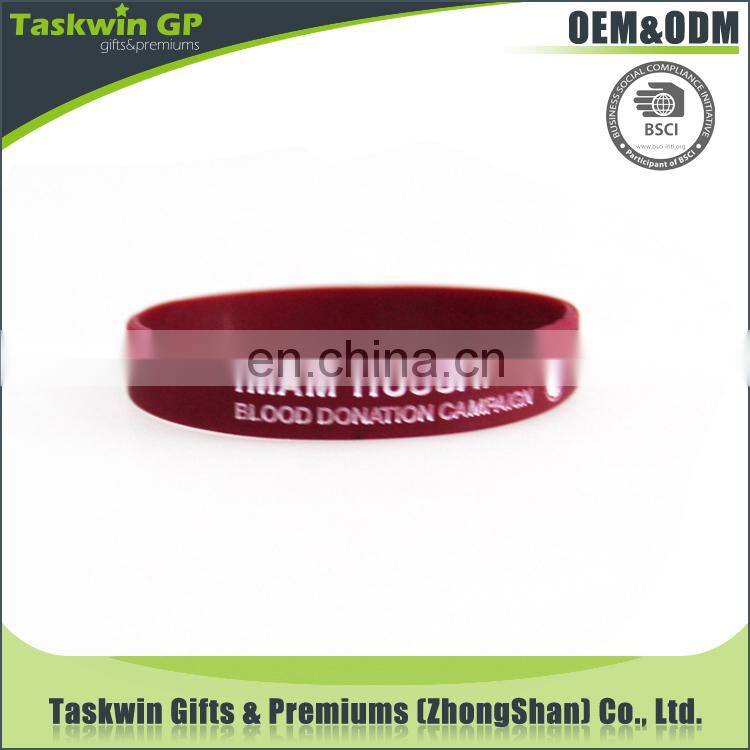 For Promotional Use kid silicone bracelet/full color printing wristband silicone bracelet