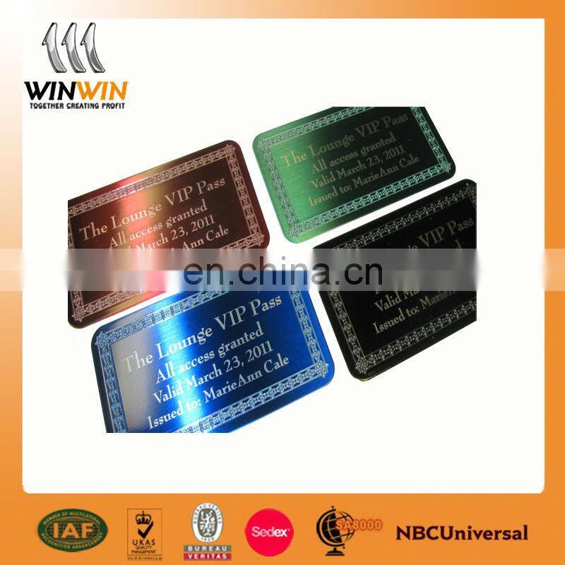 2013 electrical appliances nameplate/custom brass nameplates/nameplate wholesale/manufacturer