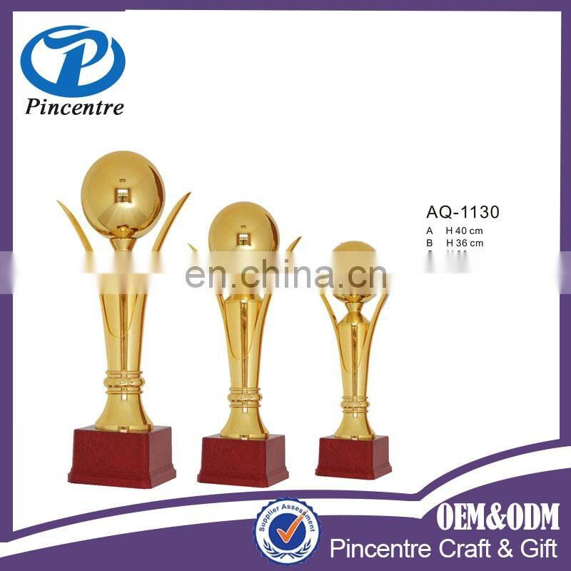 wholesale custom electroplating soccer awards metal football sport trophy made in china