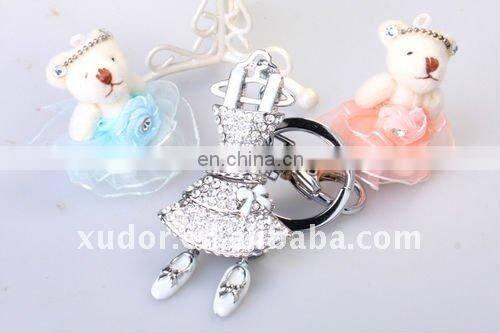CRYSTAL CLOTH KEY CHAIN FOR GIRLS