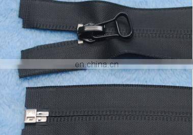 Stock factory wholesale open end nylon zippers with metal puller