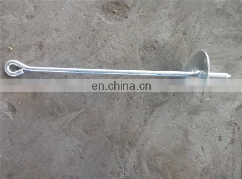 HDG forged mild steel No Wrench helix screw anchor rod