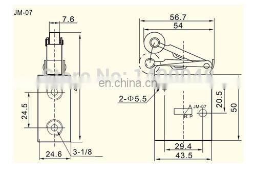 GOGO 3 way air Manual Mechanical control valve hand valve pneumatic 1/4 inch JM-07 wheel type with roller button