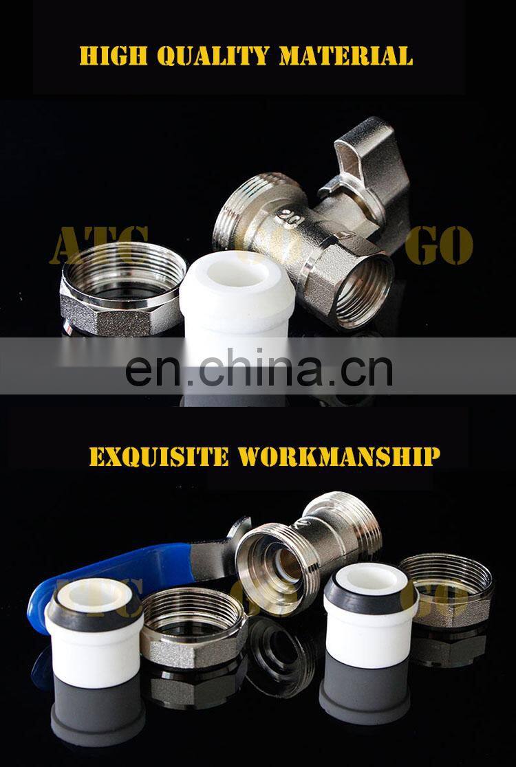 Cooper PPR union ball valve thread 15mm ball valve material brass