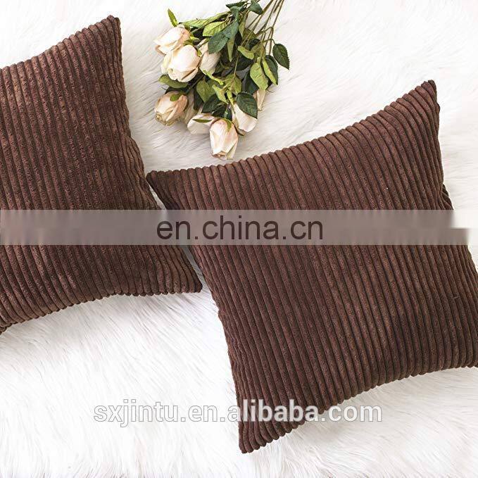 2020 Hot sale Sofa Decorative Super soft Striped Velvet Corduroy Cushion Cover