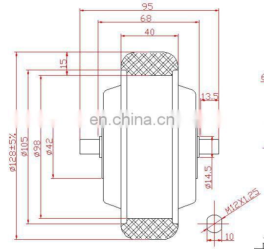 DC brushless 5 inch walking speed high torque hub motor