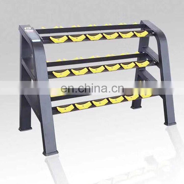 Commercial gym equipment 3 tier beauty dumbbell rack