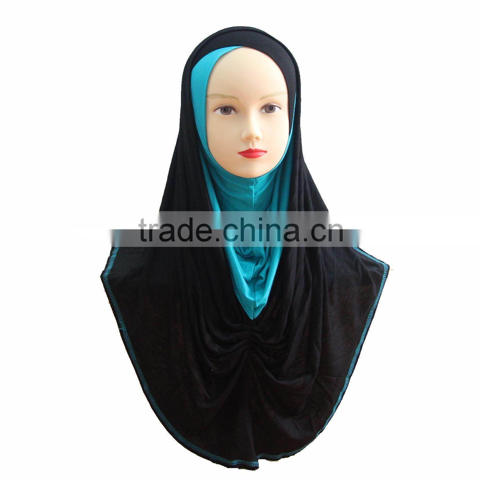 Newest Plain crossover HOT COTTON islamic scarf hijab BIG LONG MUSLIM one piece HIJAB