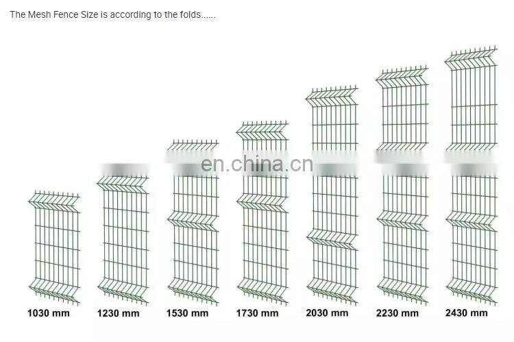 Triangular curved galvanized wire fence
