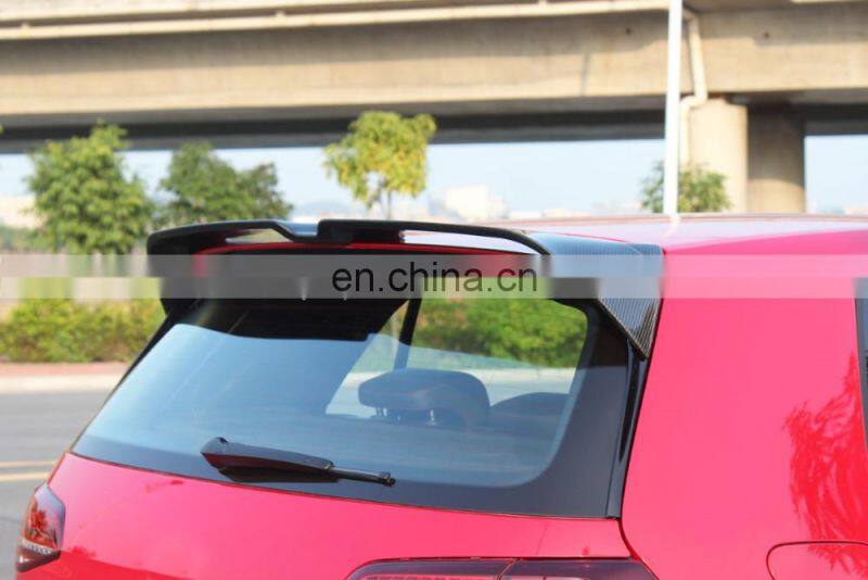 MK7 Carbon Fiber Roof Wing Car Rear Spoiler Fit for VW GOLF VII 7 GTI 2014 UP