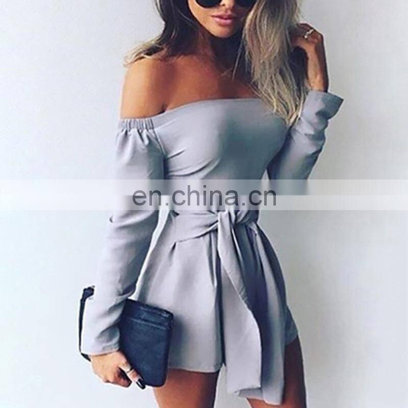 Spring and summer new fashion trend plus size jumpsuit one-shoulder waist waist women's clothing wholesale customization