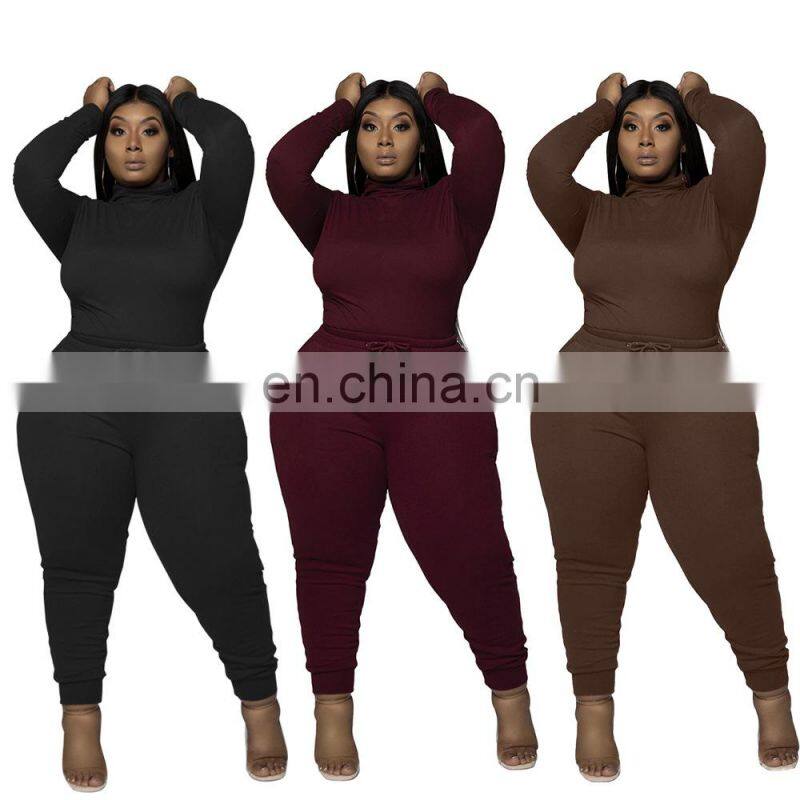 Spring and summer new fashion loose suit clothing wholesale custom solid color large size long-sleeved trousers casual women's