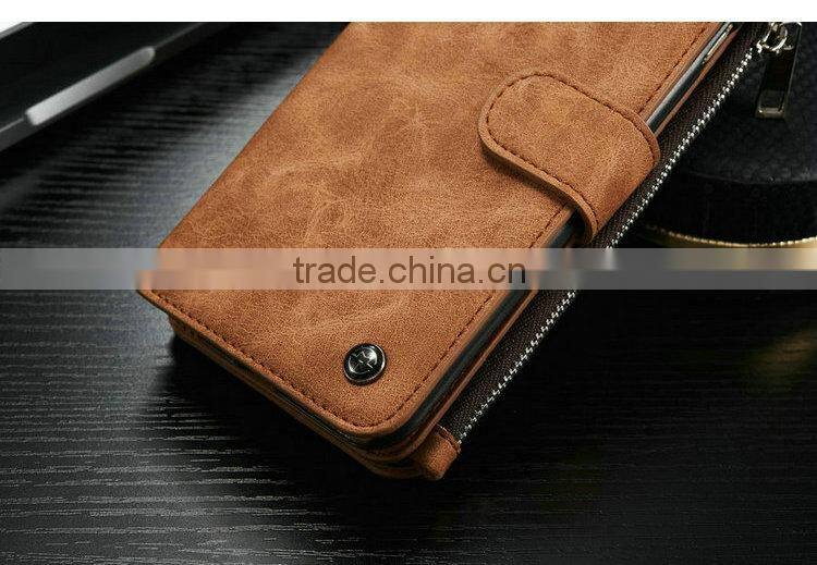 best sale genuine leather for Samsung NOTE 5 case, for Samsung NOTE 5 detachable wallet case