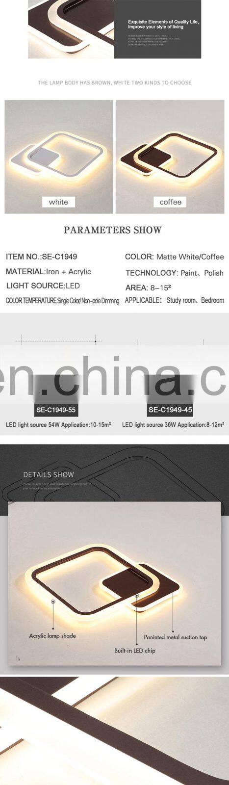 New Design Residential Decoration Living Room Bedroom Acrylic LED Modern Ceiling Light