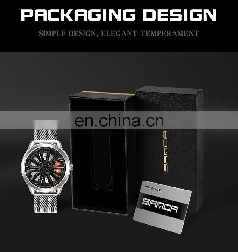 SANDA P1063 New Design Style Men Quartz Watches Waterproof Dials Decoration Simple Sport Men Wrist Watch